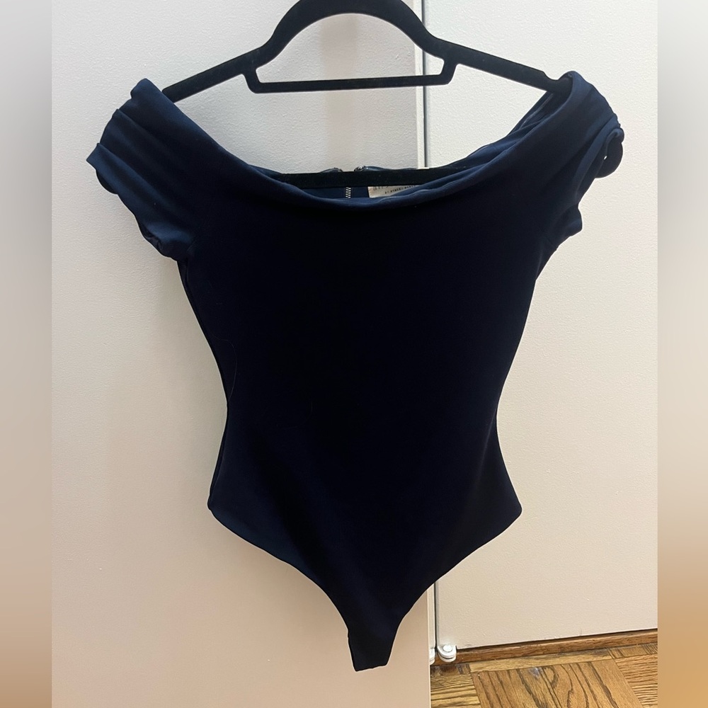 Alice + Olivia off the shoulder bodysuit